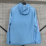 Argentina Light Blue Hooded Windbreaker