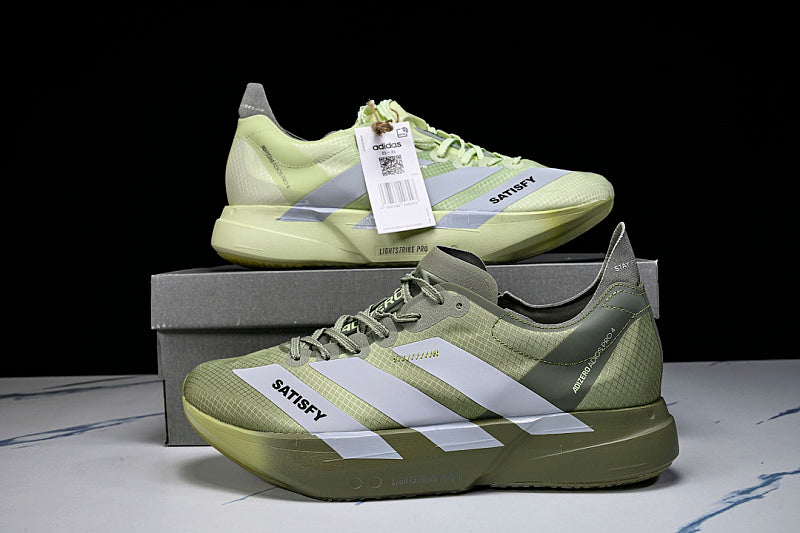 KH8441 ADIZERO ADIOS PRO 4 TENT GREEN/MATTE SILVER/MAGIC LIME