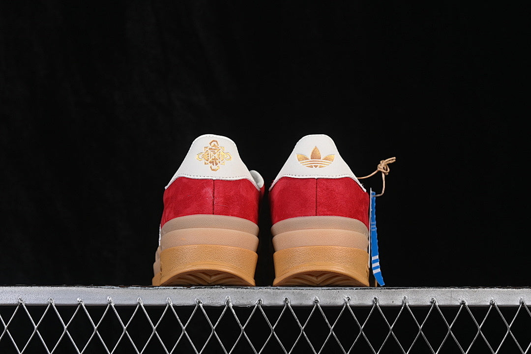 ORIGINALS GAZELLE BOLD CASUAL SNEAKERS RED/WHITE/BROWN