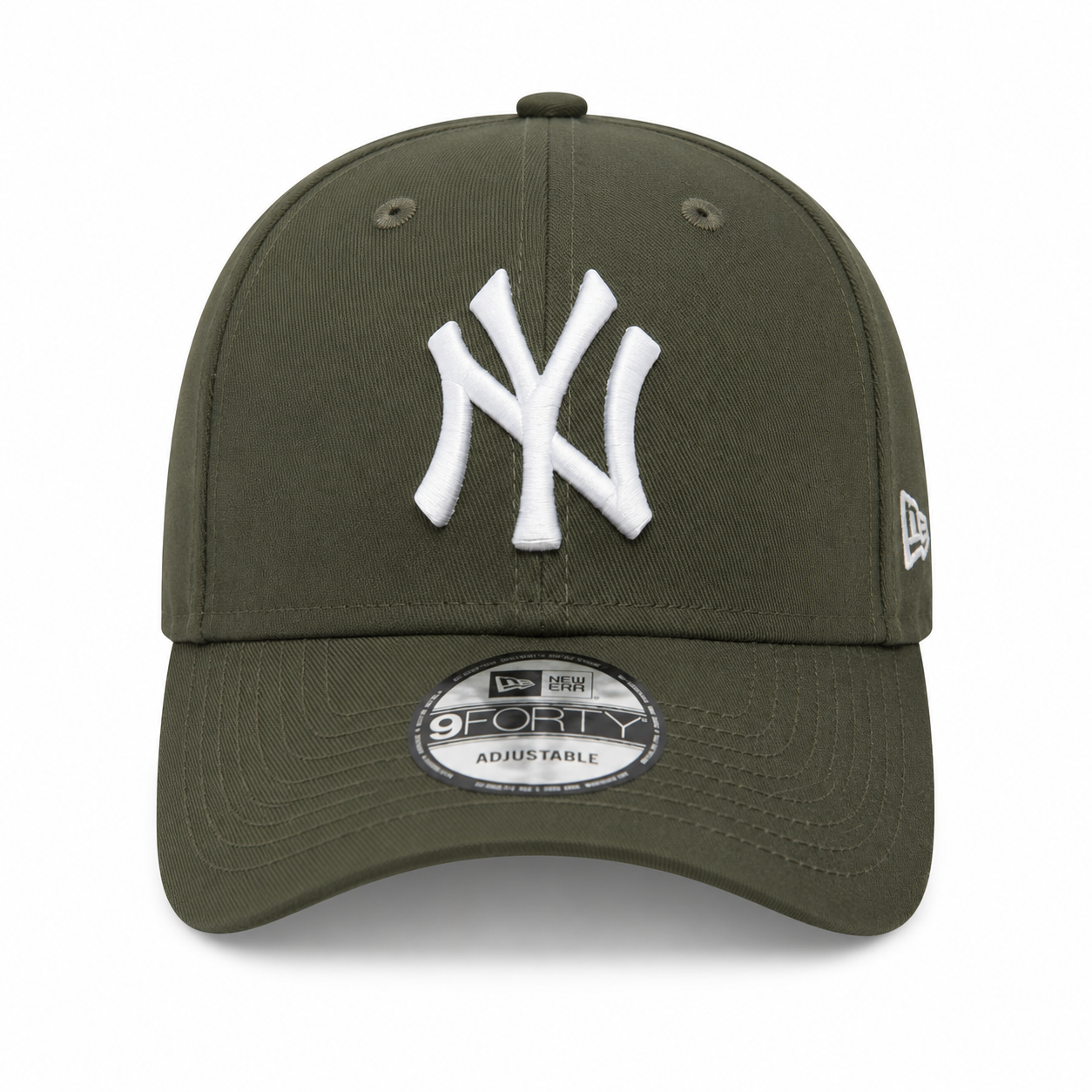 New Era New York Yankees 9FORTY Adjustable Cap in Olive/White