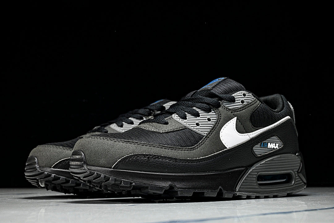 DR0145-002 AIR MAX 90 RETRO AIR CUSHIONED RUNNING SHOES BLACK/WHITE