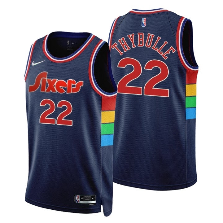 Sixers dark blue 22 thybulle jersey