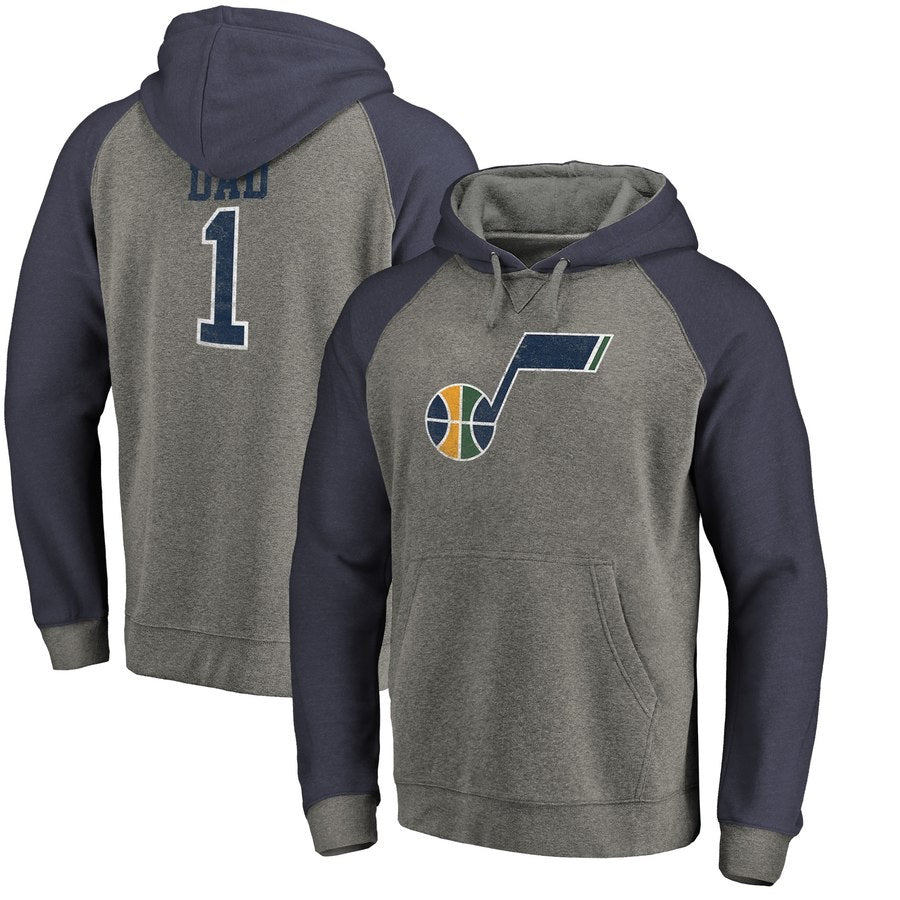 Utah jazz grey 1 dad hoodie