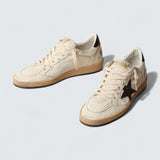 Ball Star 'Chicory-Coffee Glitter Star and Black Leather Heel Tab'