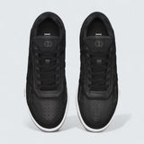B27 Uptown Low-Top Sneaker ’Black Smooth Calfskin and Black Dior Oblique-Embossed Suede’