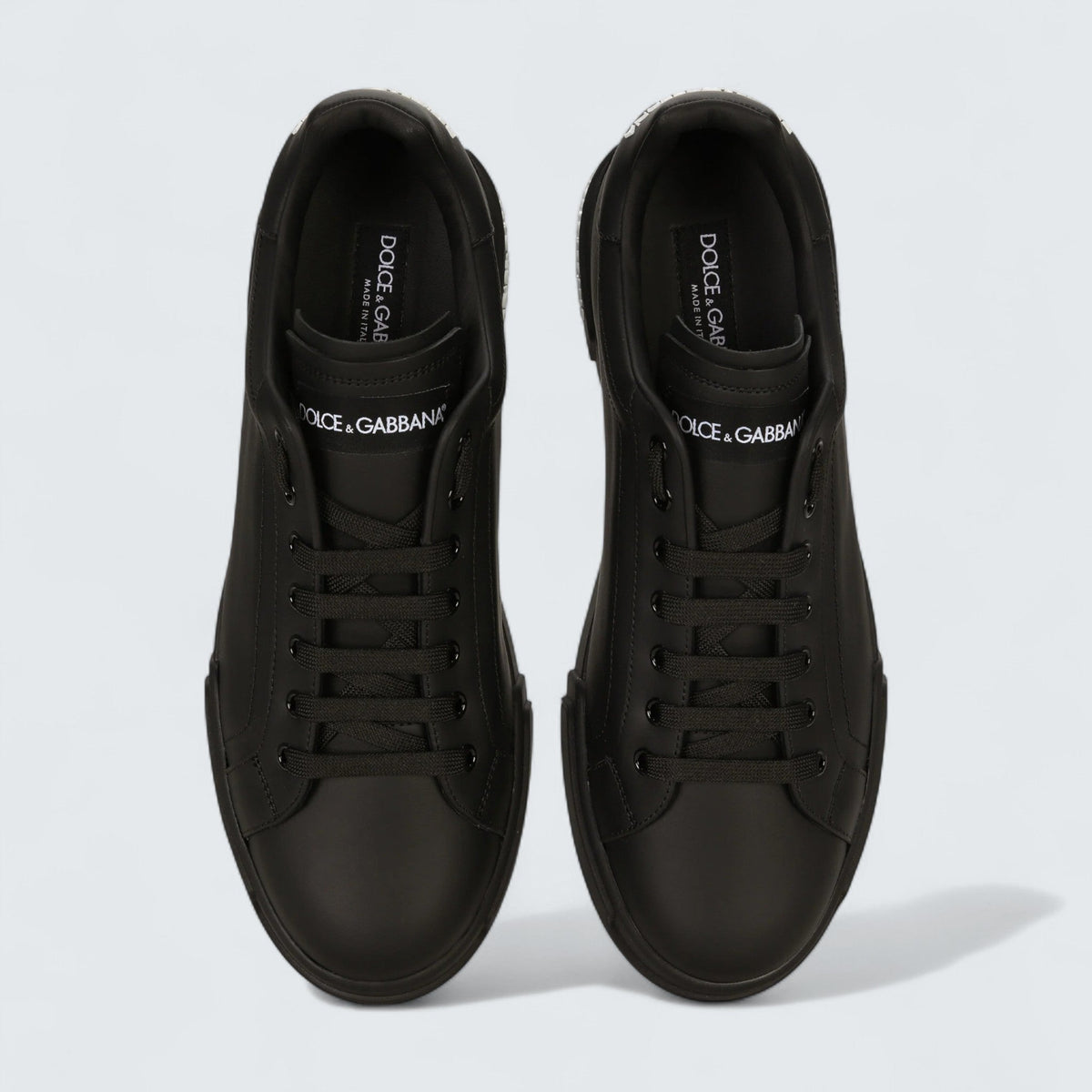 D&G Calfskin Nappa Portofino Sneakers 'Black'