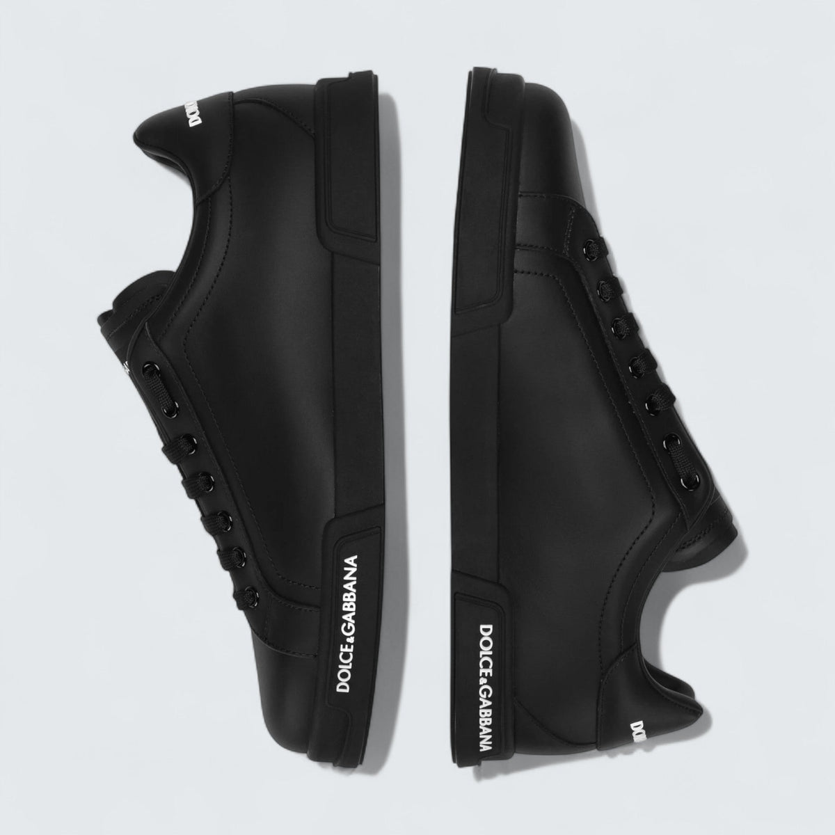D&G Calfskin Nappa Portofino Sneakers 'Black'