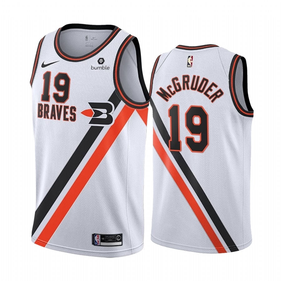 Braves white/red 19 mcgruder jersey