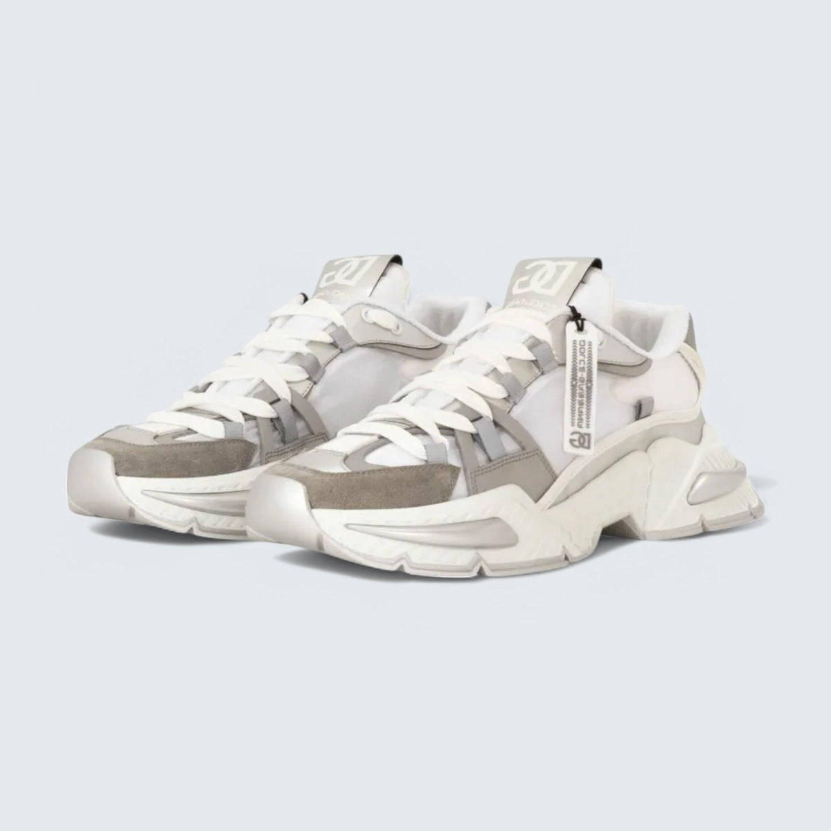 D&G Airmaster DG-Logo Chunky Sneakers 'White/Grey'