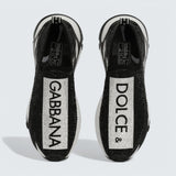 D&G Fast Rhinestone-Embellished Sneakers 'Black/White'