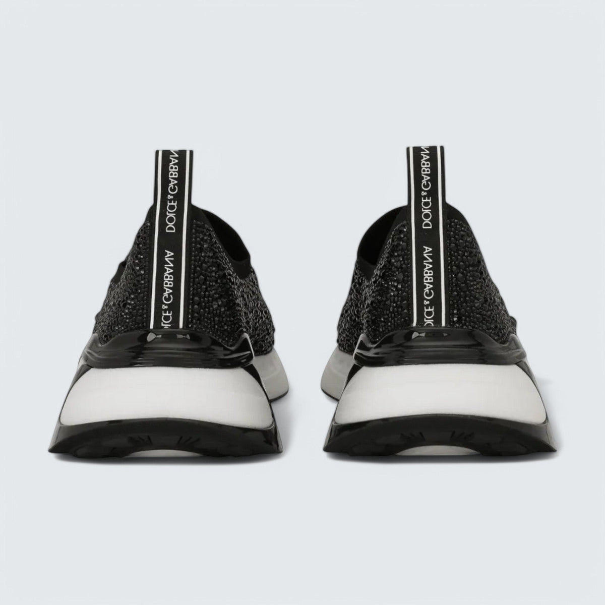 D&G Fast Rhinestone-Embellished Sneakers 'Black/White'