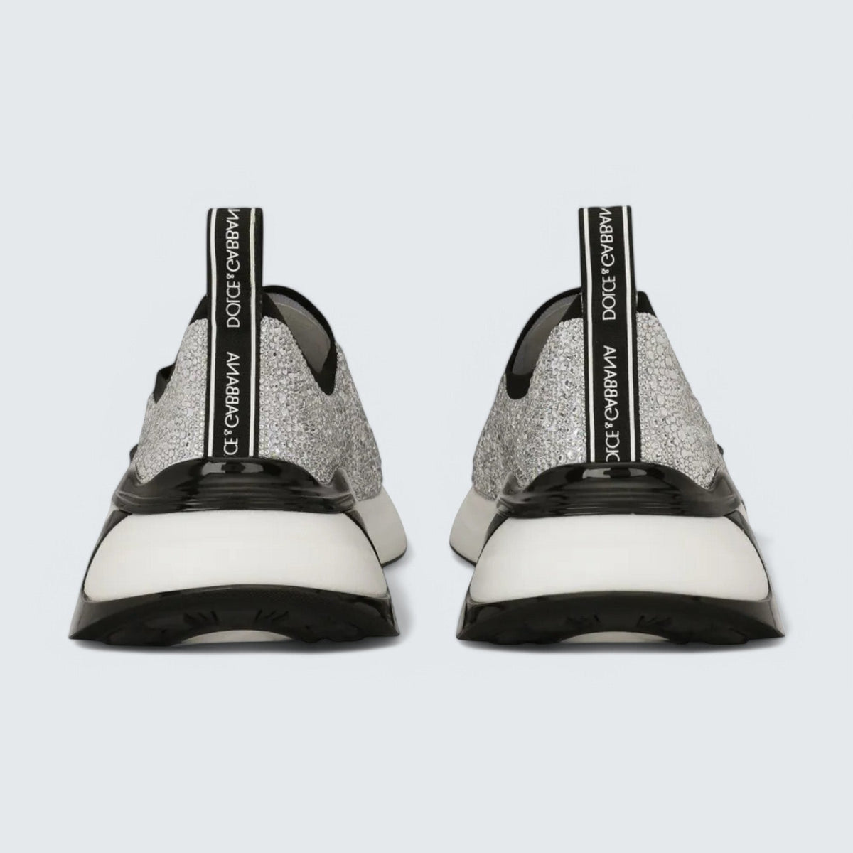 D&G Fast Rhinestone-Embellished Sneakers 'Off-White/Black'