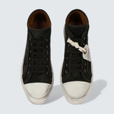 D&G Lace-Up Mid-Top Sneakers 'Black/White'