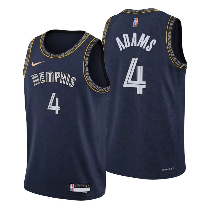 Memphis dark blue 4 adams  jersey