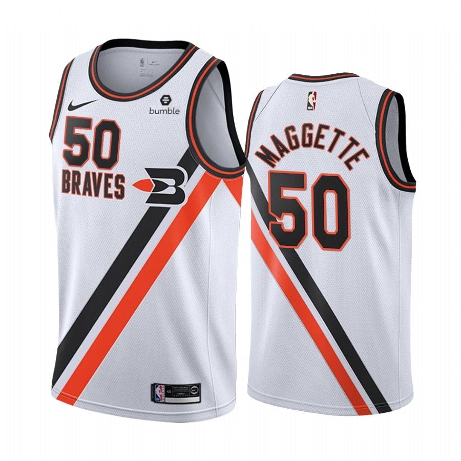 Braves white/red 50 maggette jersey