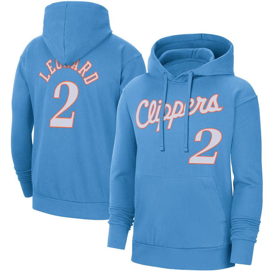 LA clippers 2 leonard blue hoodie