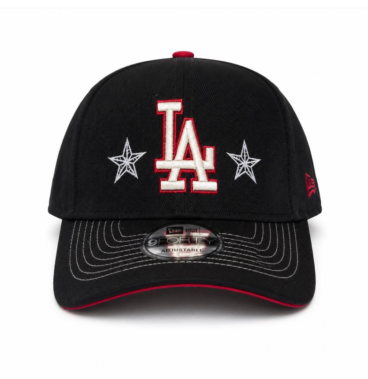 New Era Los Angeles Dodgers "Black/Red Two-Tone with Stars"