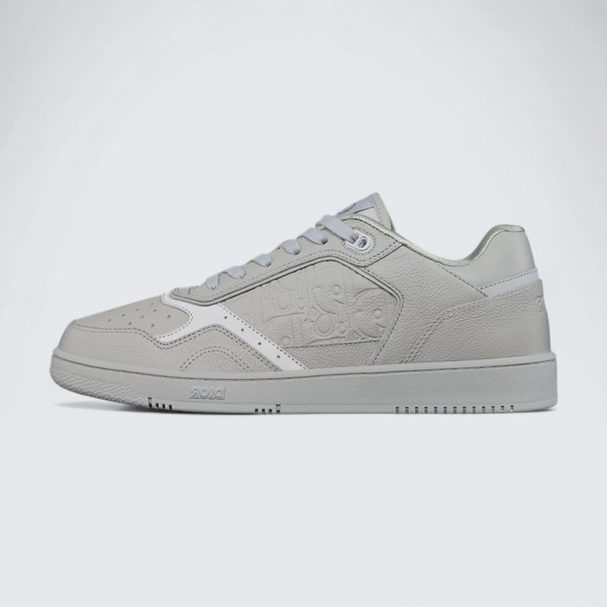 B27 Uptown Low-Top Sneaker ’Gray Grained Calfskin and Gray Dior Gravity Leather’