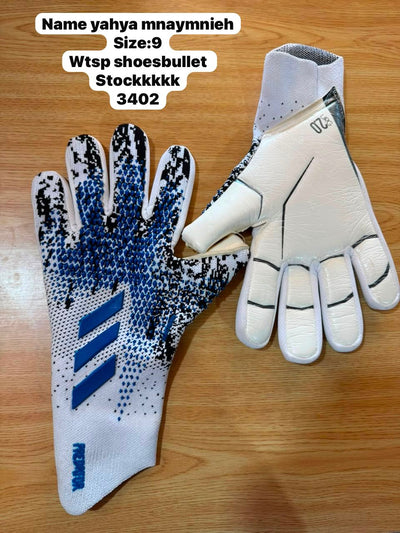 adidas gloves blue and white