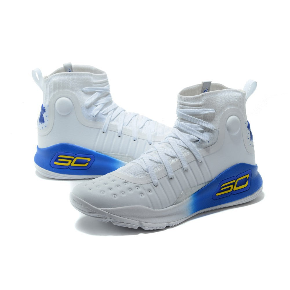 Under armour curry 4 white and blue