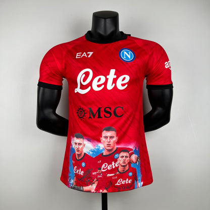 NAPOLI  23/24 PLAYER VERSION JERSEY RED