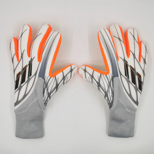 adidas gloves grey,orange and white
