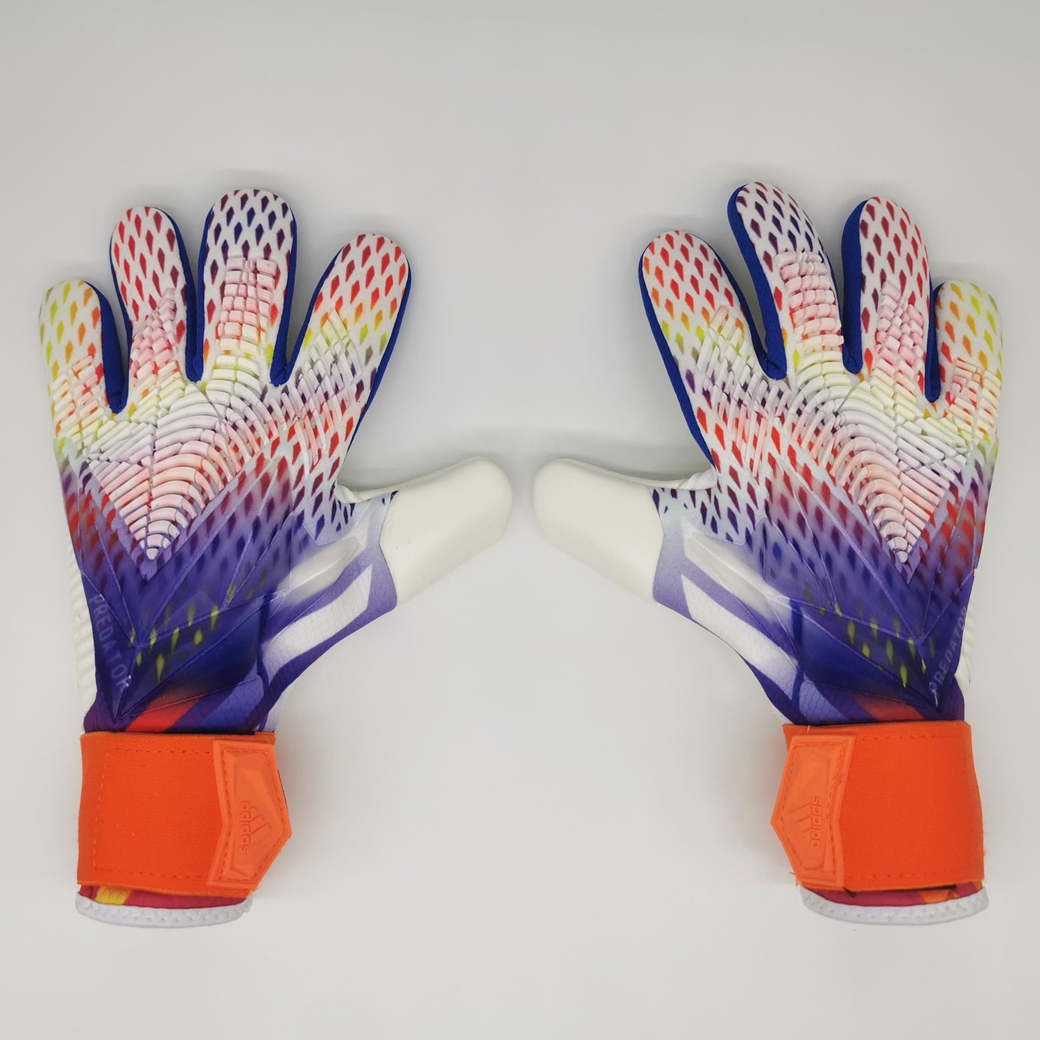 adidas gloves white and purple
