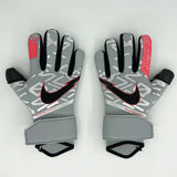nike gloves grey and black