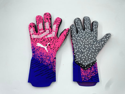 nike gloves pink and blue