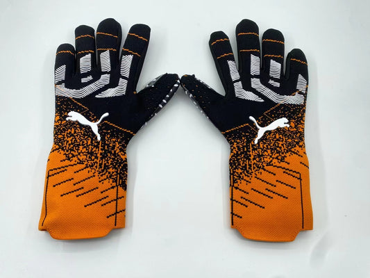 nike gloves black and orange