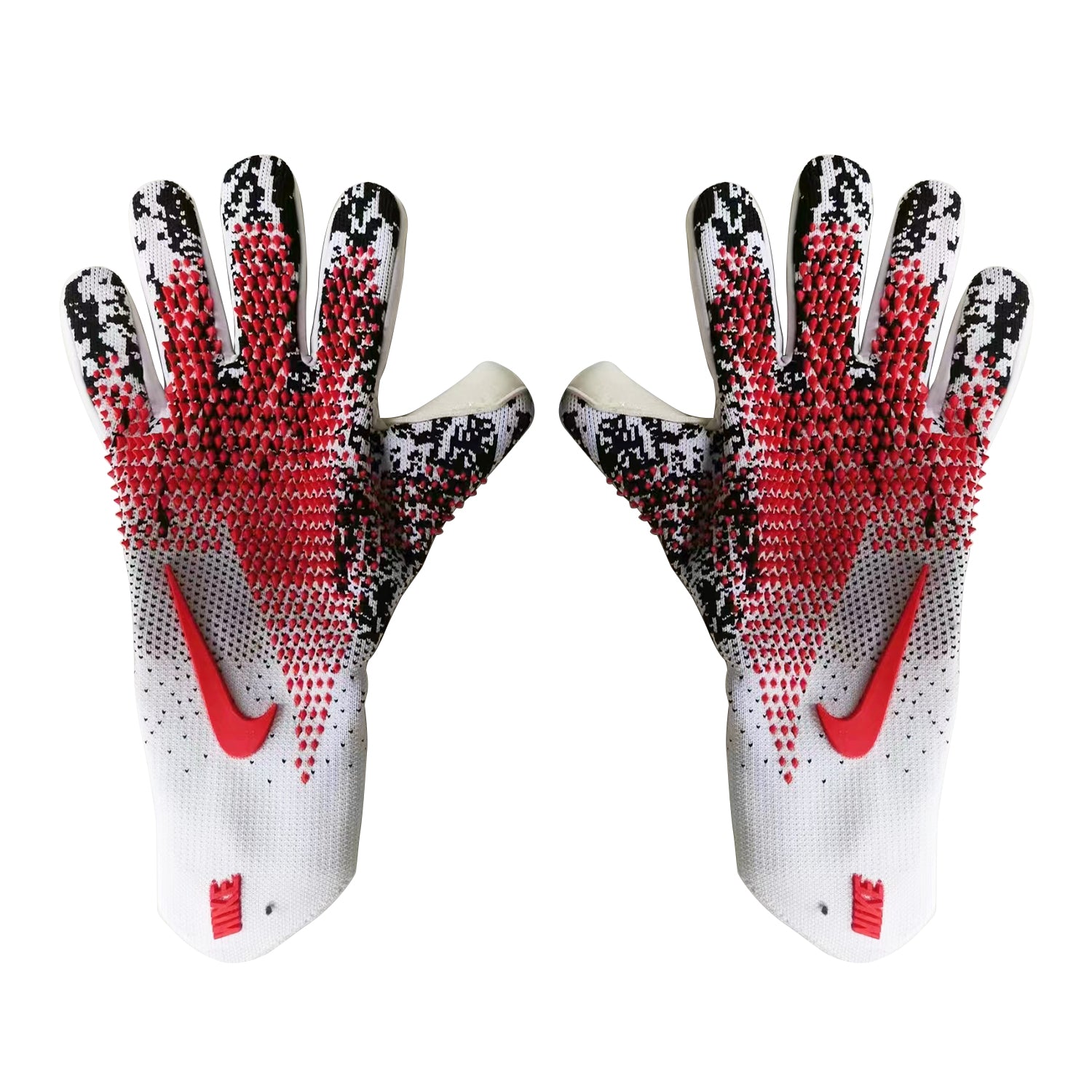 nike gloves red black and white