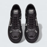 Valentino Garavani Low‑Top Calfskin VL7N Sneaker with Bands 'Black'