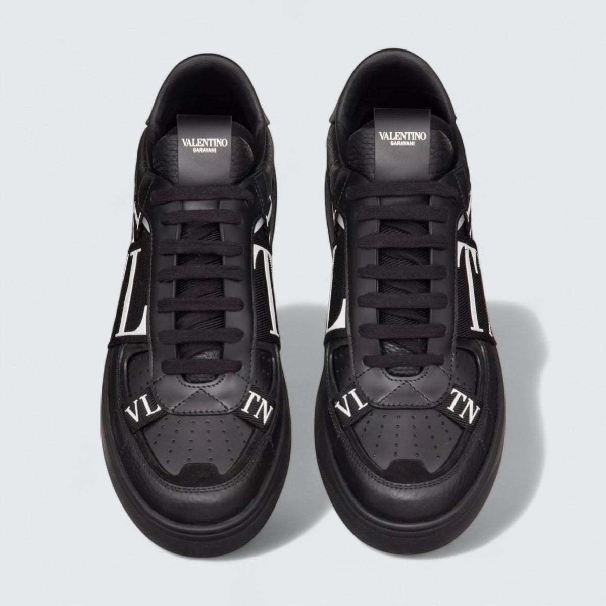 Valentino Garavani Low‑Top Calfskin VL7N Sneaker with Bands 'Black'