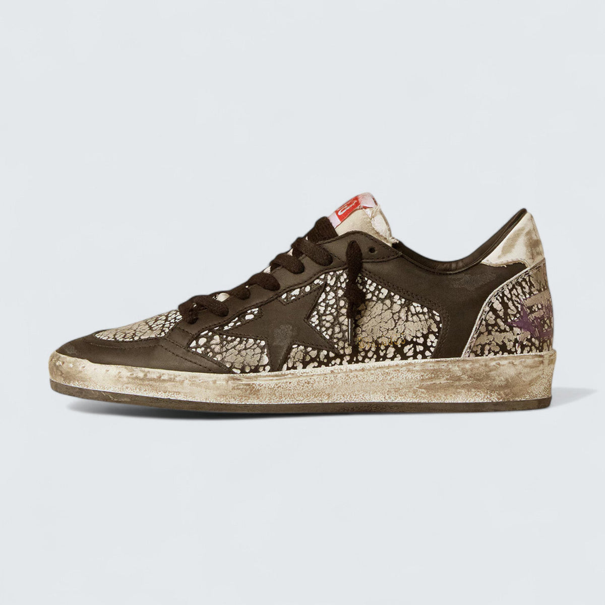 Ball Star 'Elephant-Print Leather with Black Leather Star'