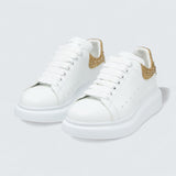 Oversized Sneaker in White Gold