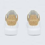 Oversized Sneaker in White Gold