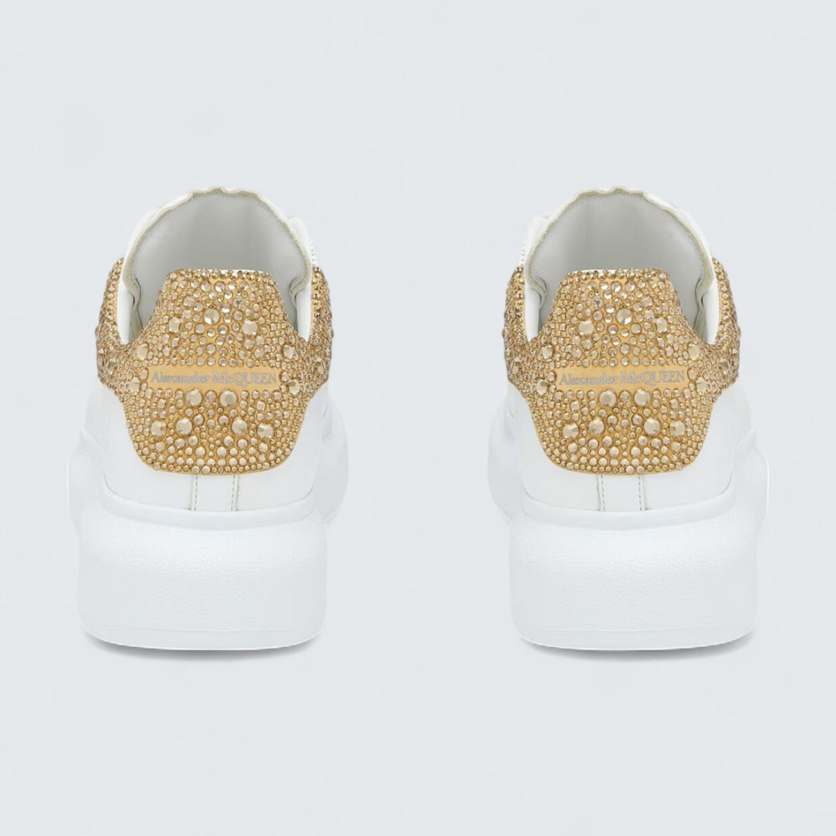 Oversized Sneaker in White Gold