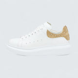 Oversized Sneaker in White Gold