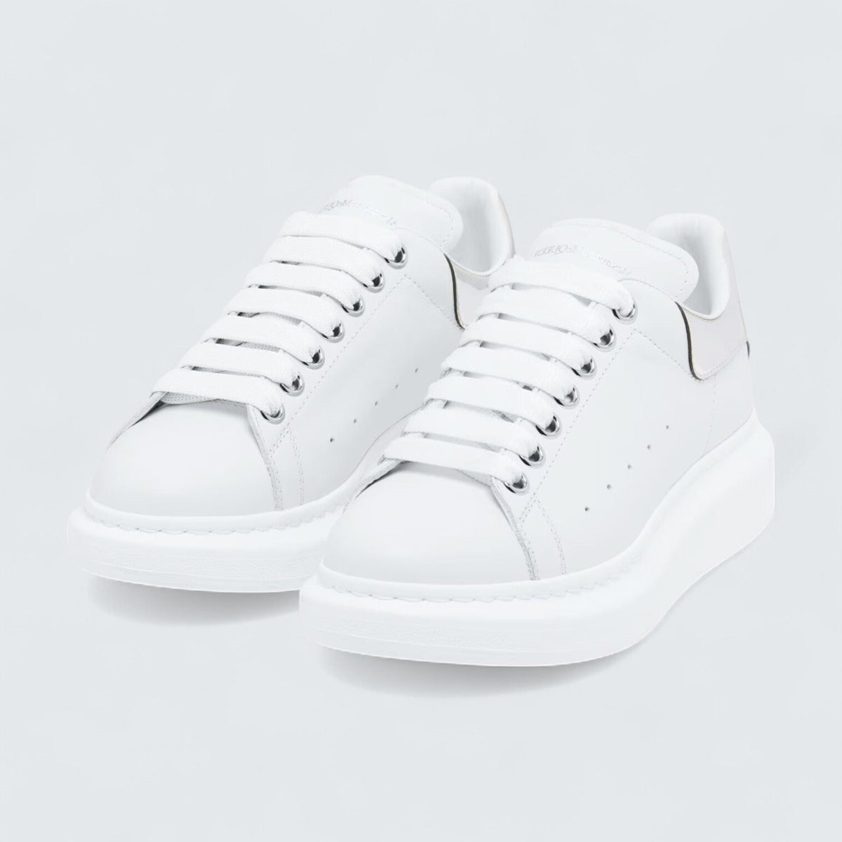 Oversized Sneaker in White Mirror