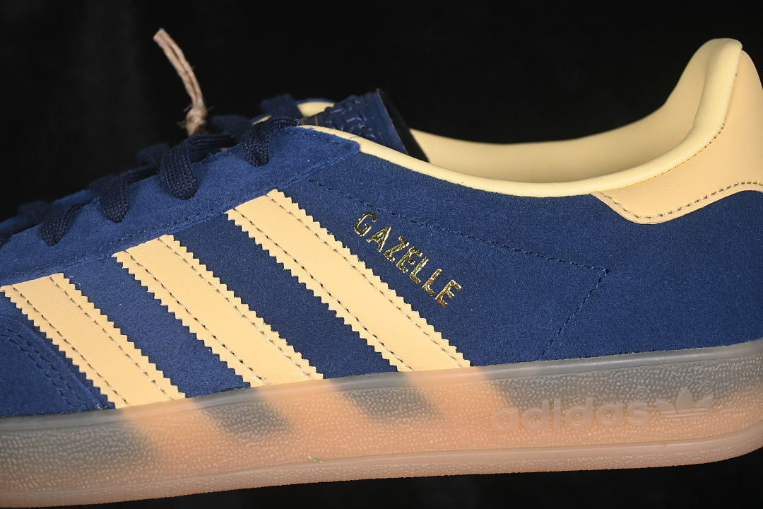 【260】[IH6798]-[GAZELLE INDOOR CASUAL ANTI SLIP BOARD SHOES BLUE/YELLOW]-[WOMAN:35-39]-[MAN:40-46]