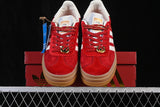 ORIGINALS GAZELLE BOLD CASUAL SNEAKERS RED/WHITE/BROWN