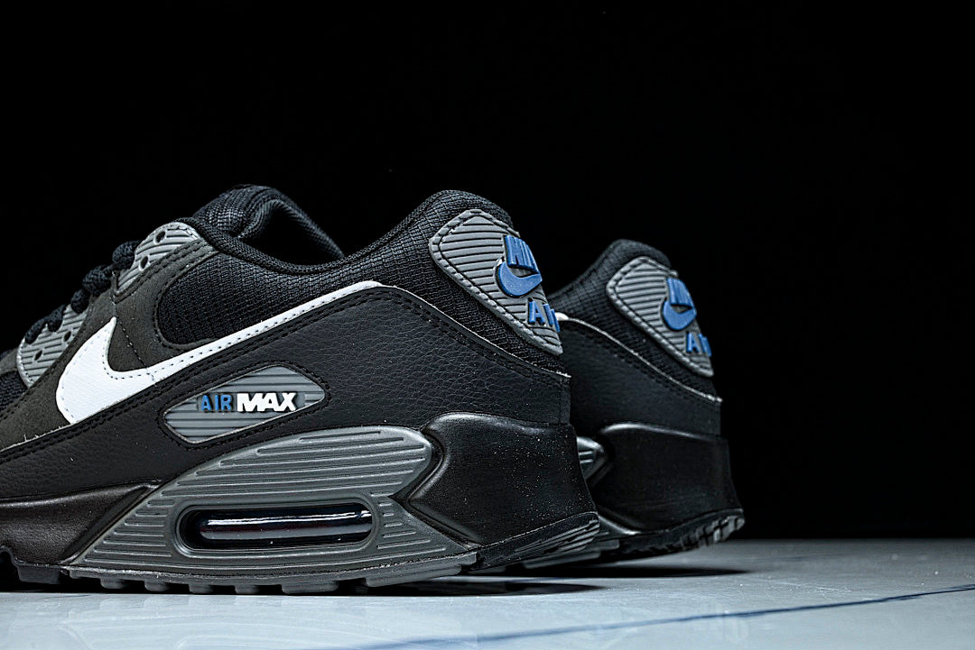 DR0145-002 AIR MAX 90 RETRO AIR CUSHIONED RUNNING SHOES BLACK/WHITE