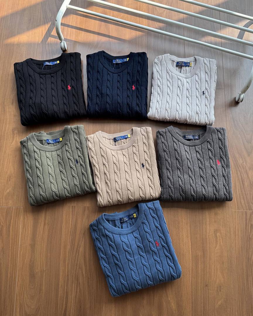 Ralph Lauren Cable-Knit Crew-Neck Sweater RL2501