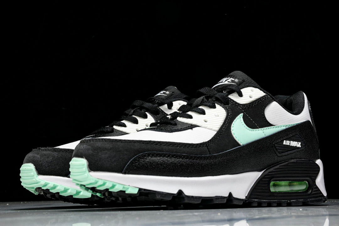 DH4619-100 AIR MAX 90 TRENDY COUPLE LOW TOP AIR CUSHIONED CASUAL WHITE/ICE BLUE/BLACK