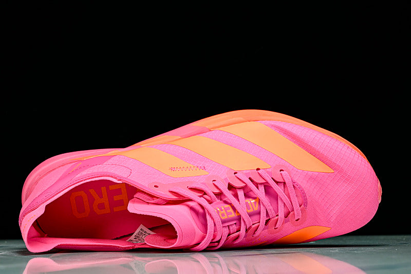 KJ3062 ADIZERO ADIOS 4 M LOW-TOP RUNNING SHOES PINK/ORANGE/PINK