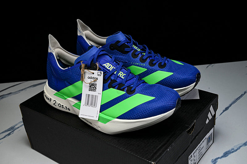 JP9271 ADIZERO ADIOS 4 M LOW-TOP RUNNING SHOES BLUE/GREEN