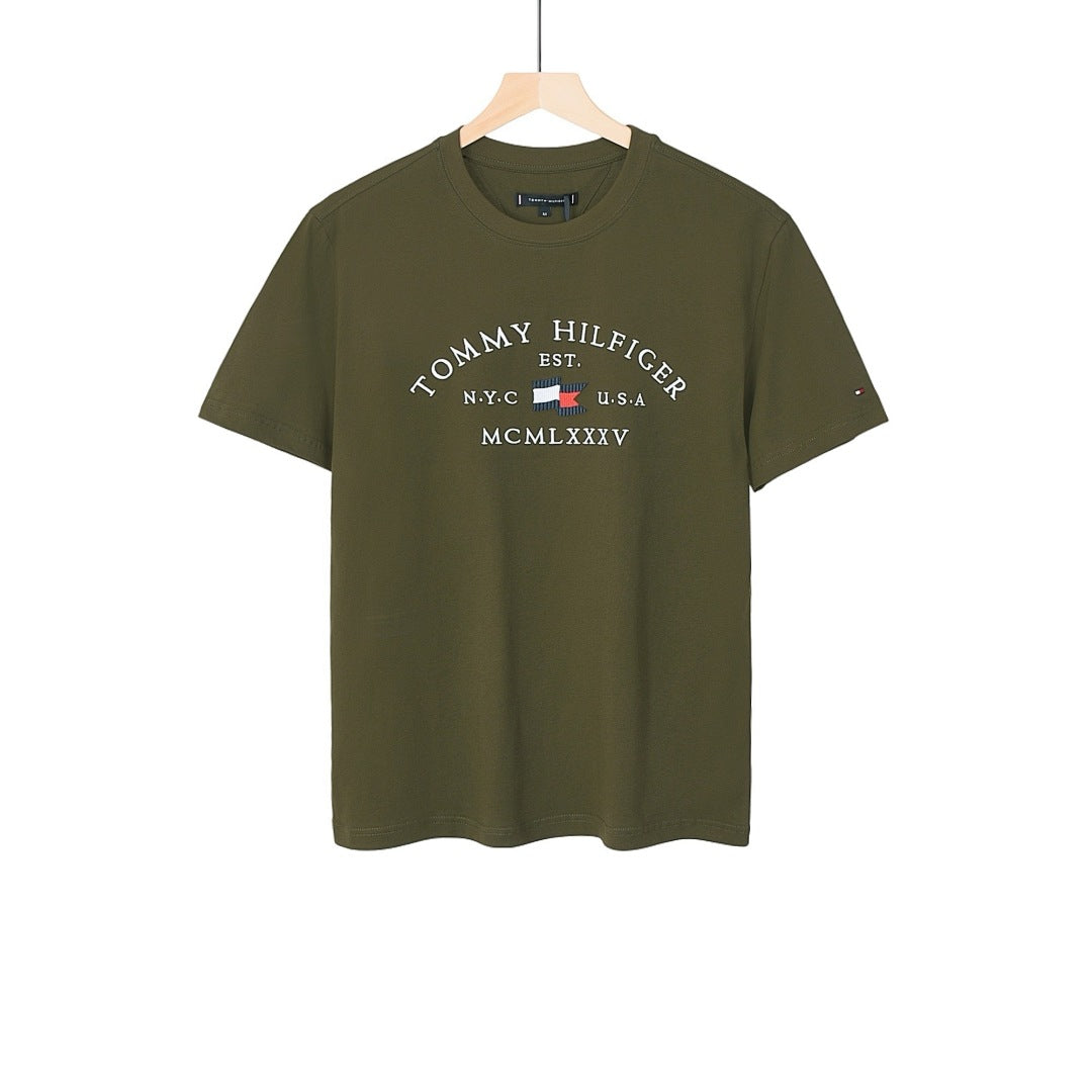 TommyTOMMYEmbroideryCrew NeckShort Sleeve T-Shirt