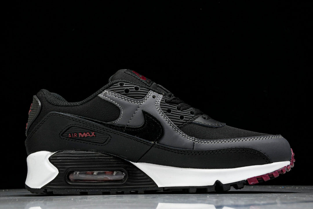 CH8490-001 AIR MAX 90 TRENDY COUPLE LOW TOP AIR CUSHIONED CASUAL BLACK/DARK GRAY/WHITE