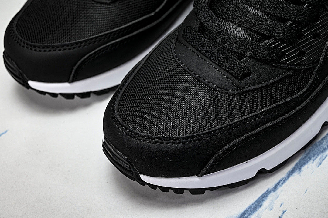 DH8010-002 AIR MAX 90 RETRO AIR CUSHIONED RUNNING SHOES BLACK/WHITE