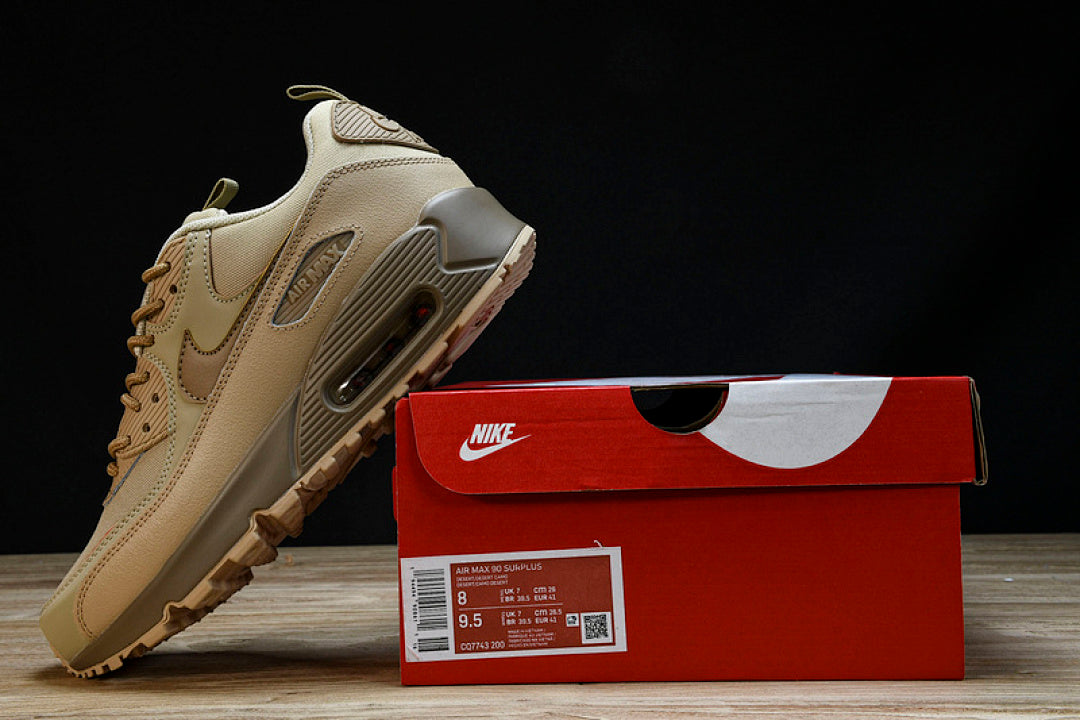 CQ7743 200 AIR MAX 90 SURPLUS DESERT CAMO DESERT CAMO/SAFETY ORANGE/DESERT CAMO